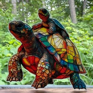 Suncatcher Acrylic Turtle Home Cabin Cottage Decor Gifts New